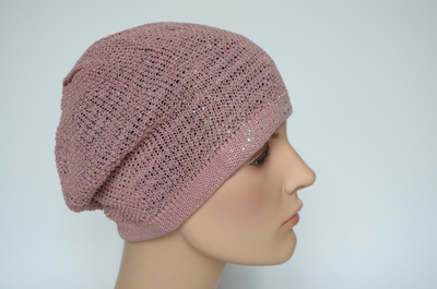 Итальянский розовый летний берет Вицио 7079