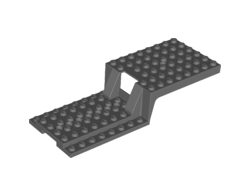 Vehicle, Trailer Base 6 x 16 x 2 2/3 with 8 Holes, Dark Bluish Gray (64954 / 6334384)