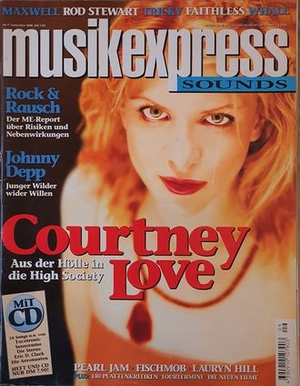 Musikexpress Sounds Magazine Courtney Love, Иностранные музыкальные журналы, Intpressshop