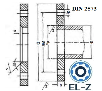 DIN 2573 - Фланцы плоские Ру 6 и Ду 10-500