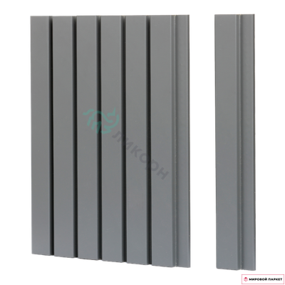 Реечные панели ЛИКОРН Тёмно-серый