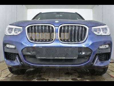 Защита радиатора BMW X3 III (G01) (xDrive AT / xDrive AT M Sport) 2017- black низ