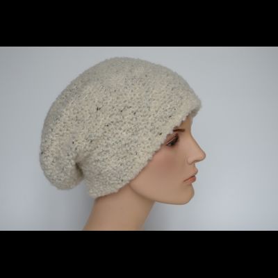 Вязаный берет из альпака Vizio Италия 9012 белый