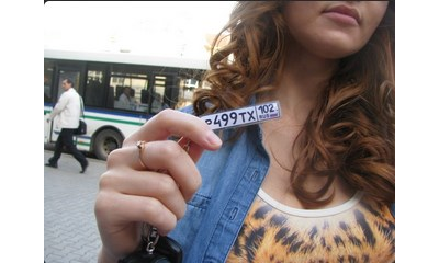 Комплект на 10-ть брелоков гос. номер авто, без бортиков