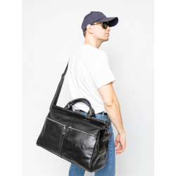 Кожаный саквояж Veano Premium black (арт. 4004-51)