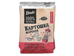 Картошечка Bruto рифленая "Розовый перец и соль" 120г
