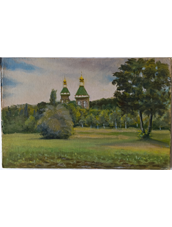 "Храм у Машука" картон масло Чепурко В.А. 2003 год