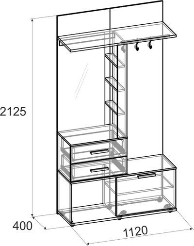 Прихожая НОРВУД - НОРВУД 70 Шкаф МЦН