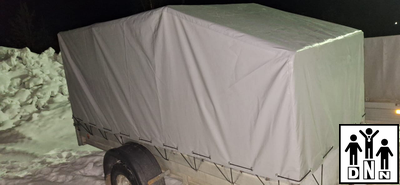 Изготовление рамы, тента и брендирование прицепа 2, 66х1,5х1,2 м DNN