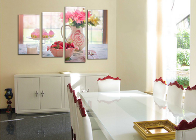 Модульная картина "Нежный десерт с клубникой"