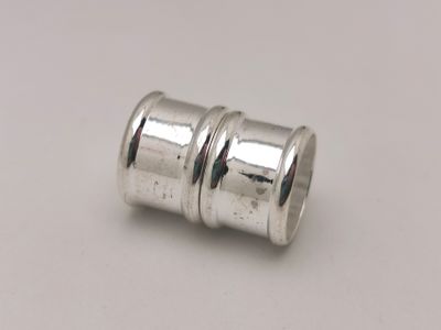 УЦЕНЕННЫЙ ТОВАР! Магнитная застежка "Бамбук"  - 12мм - СВЕТЛОЕ СЕРЕБРО