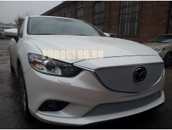 Защита радиатора Mazda 6 2012-2015 chrome верх PREMIUM