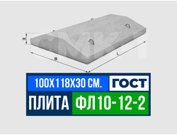 Фундаментная плита ФЛ 10-12-2 ГОСТ 13580-85