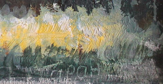 "Летний пейзаж" картон масло Таран А.Ф. 1980-е годы