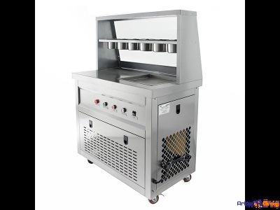 Фризер для ролл мороженого KCB-1F Foodatlas (контейнеры, световой короб, стол для топпингов)