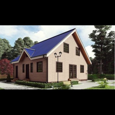 Двухэтажный каркасный дом с пятью спальнями 190м² (SK70)