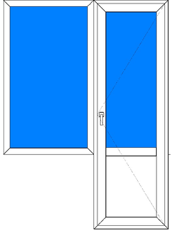 Балконный блок 1550*2150 Brusbox 70-5 AERO Белый