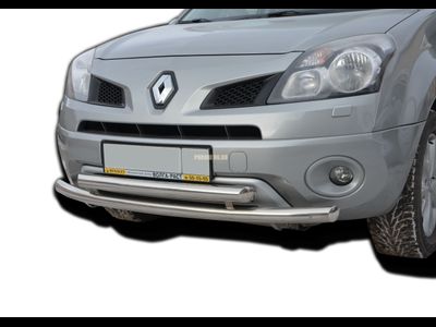 Защита переднего бампера двойная d60/60 для Renault Koleos (2008-2016)
