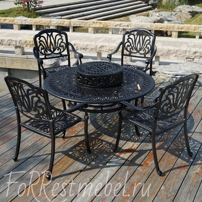 Литой обеденный комплект с барбекю Etna