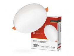 Светильник встраиваемый светодиодный ASD/InHome даунлайт безрамочн. RLP-FL 36W(2520lm) 4000К 4K d225(50-210) кругбел IP20