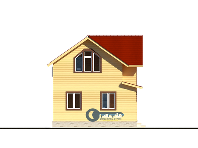 ДЖ-07 ГАБАРИТНЫЕ РАЗМЕРЫ: (8Х6М) 1,5 ЭТАЖА, ОБЩАЯ ПЛОЩАДЬ: 92М²