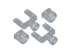 !АНАЛОГ! AN_SSP8 Комплект 4 шт 92910 Steering Ball Joint Large Open with C-Shape Pivot Frame + 92911 Steering Ball Joint Large Receptacle (АНАЛОГ СaDa), Light Bluish Gray / 4 шт.