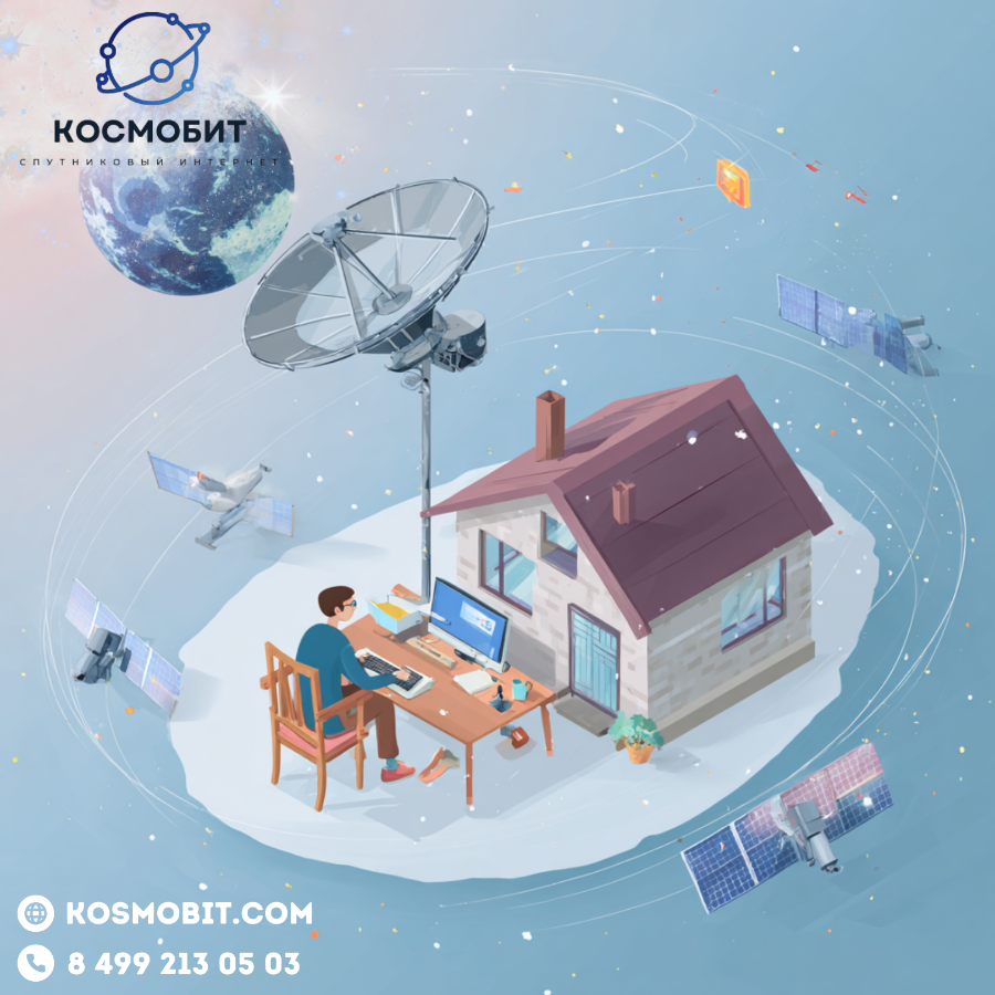 Процесс установки комплекта VSAT