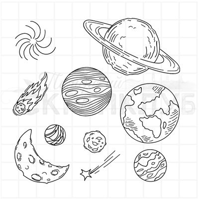 штамп планеты и звезды