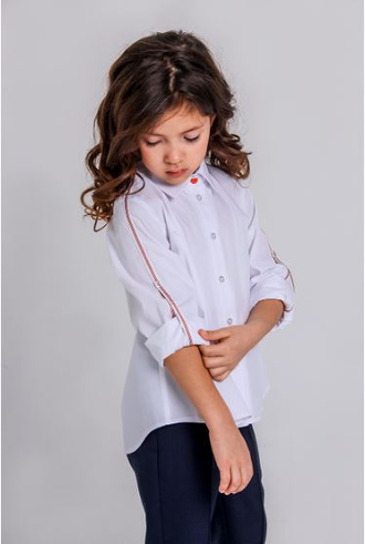 Д 5158 Блузка длинный рукав Триколор р.122-170