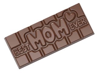 CW12016 Поликарбонатная форма для шоколада Tablet Best Mom Ever, Бельгия