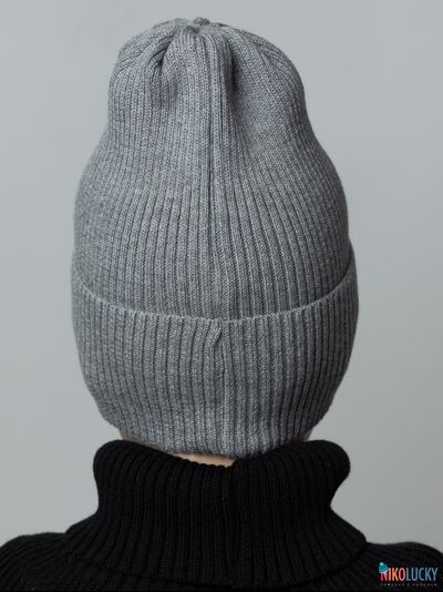 Шапка 25301-01 50%хлопок 50%акрил, серый 56-58