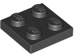 Plate 2 x 2, Black (3022 / 302226)