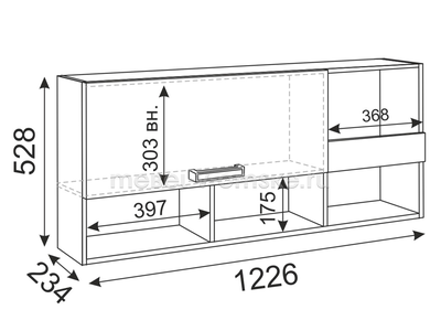 Полка навесная Волкер М10