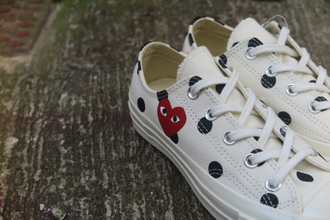 Converse Play Comme Des Garcons белые низкие