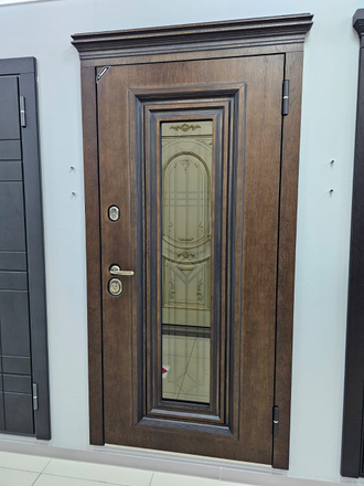Металлическая входная дверь с ковкой «Парма» белая эмаль