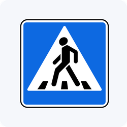 Дорожные знаки 5.19.1, 5.19.2 Пешеходный переход