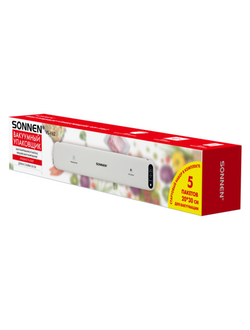 Вакуумный упаковщик SONNEN VS-V62, 85 Вт, запаивание до 30 см, 456337