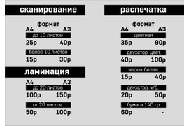 Ламинирование, сканирование документов