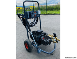 АВД Комета KEM 15/210 85 C°с э/д  5,5 кВт с держателем шланга 40 м нерж, тележка окраш.