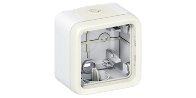 Legrand Plexo Белый Розетка с/з с крышкой, накладная, в сборе IP55 069689+069639