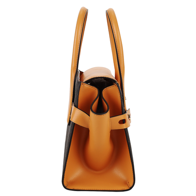 Сумка женская с плечевым ремешком Michael Kors Carmen оранжево-коричневая