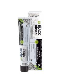 Витекс Black Clean Зубная паста Отбеливание  + антибактериальная защита с микрочастицами черного активированного угля и серебром 85г