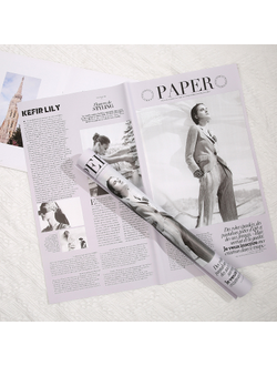 Пленка флористическая "Газета Paper" 57*57см 20шт Светло-сиреневый ПЛ23/13