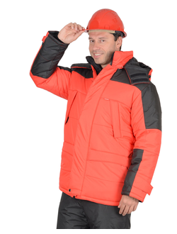 Куртка утепленная ЕВРОПА  цв. красный с черным