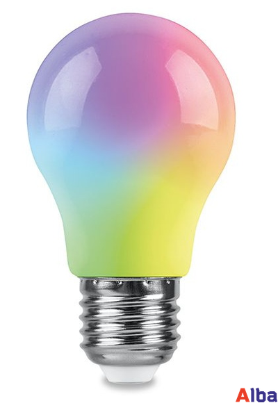 Лампа для Белт-лайта RGB Е27, 1 Вт, d=50 мм