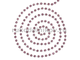 стразовая лента (цепочка со стразами), цвет-серебро (стразы-темно-розовый), отрез-10 см