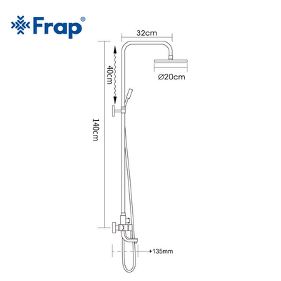 Гарнитуры для ванны и душа FRAP F2418