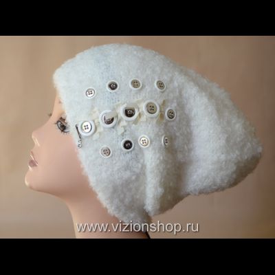 пушистая женская вязаная шапка Италия Vizio 6193 Смоленск фото итальянских шапок и беретов