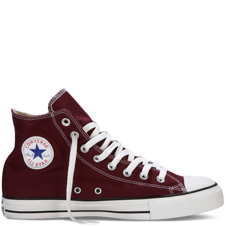 Бордовые высокие кеды Converse All Star купить в Москве, фирменный магазин  Конверс в Москве