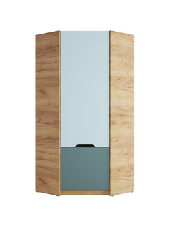 Rich Шкаф ШК-003 (угловой) Дуб Крафт золотой - Мята/Сумеречный голубой